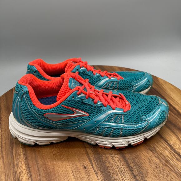 Brooks Launch Shoes Womens Size 9 B Teal Orange Running Comfort Walking Sneakers - Picture 1 of 8